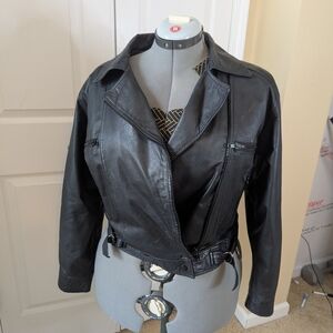 VTG Black Leather Jacket